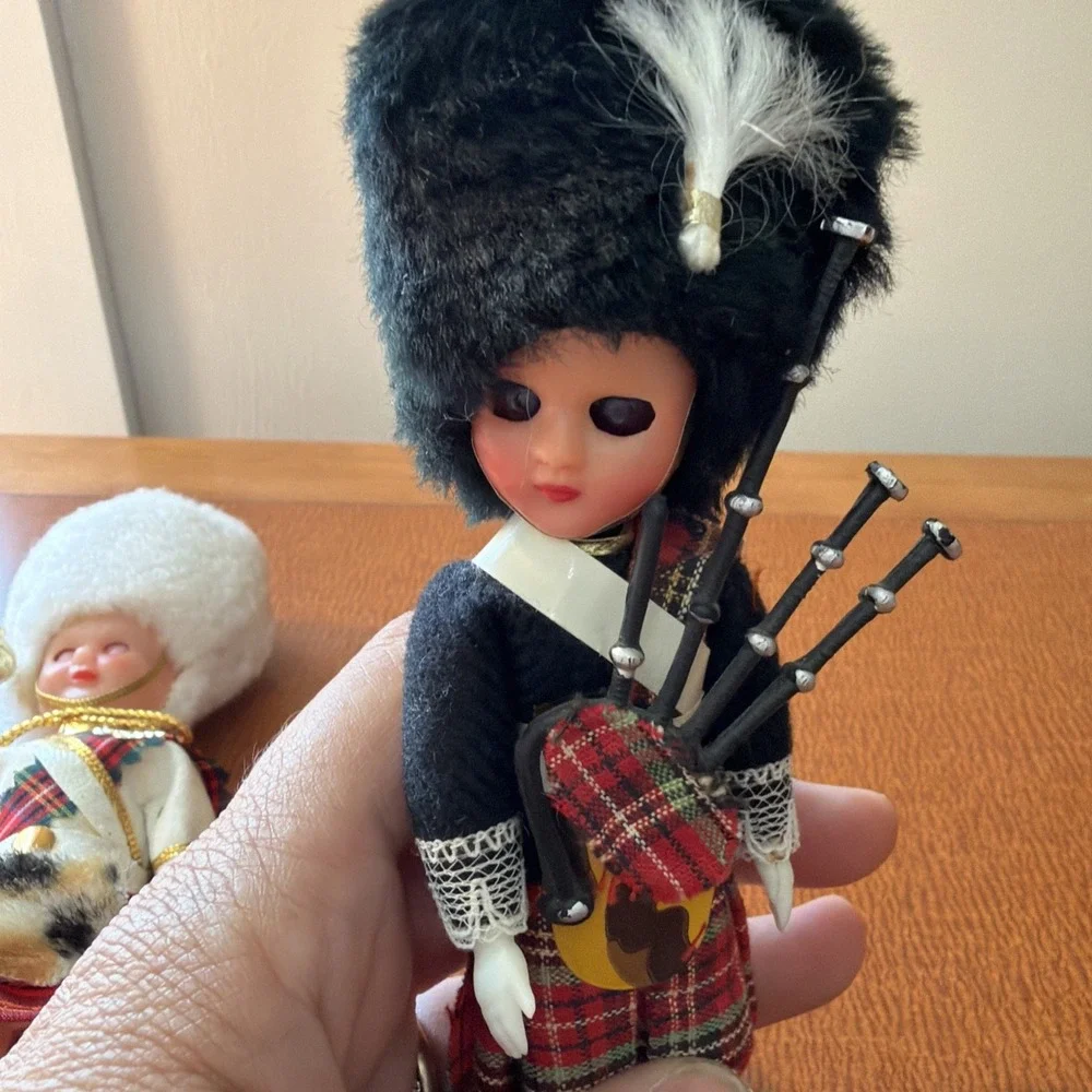 Vintage Scottish Highlander & Royal Scotts Plastic Dolls 1950's